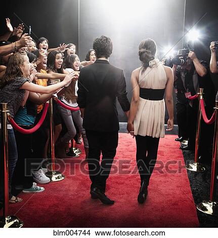 Picture - Celebrities arriving on red carpet. Fotosearch