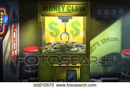 Claw grabbing money in money claw arcade machine View Large Photo Image Stock Image - Claw grabbing money in money claw arcade machine. Fotosearch