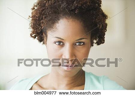Stock Photo - Close up of African woman. Fotosearch