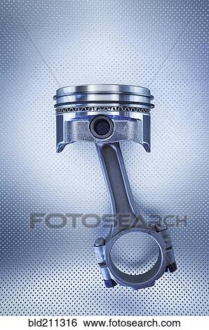 Stock Photograph - Close up of metal piston. Fotosearch
