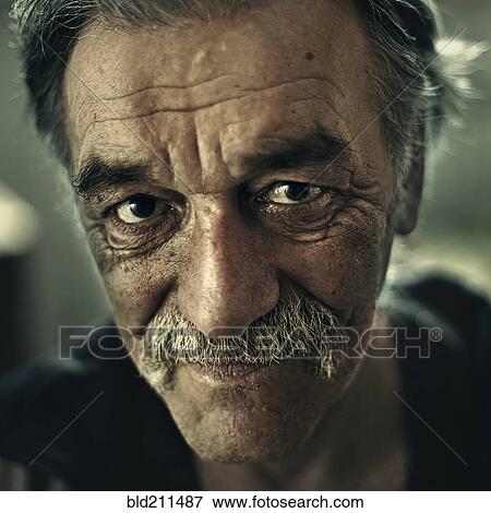 Stock Photo - Close up of Senior Caucasian man's face. Fotosearch