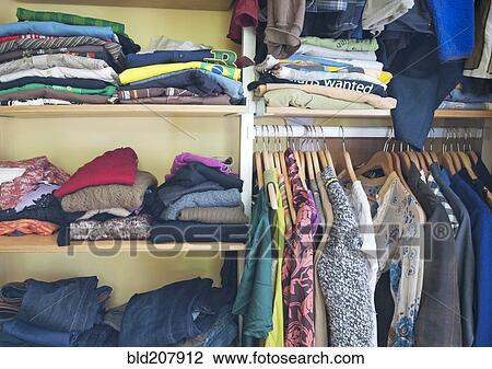 Closet Full of Clothing View Large Photo Image Stock Image - Closet Full of Clothing. Fotosearch