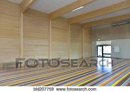 Stock Photo - Colorful Gymnasium Floor. Fotosearch