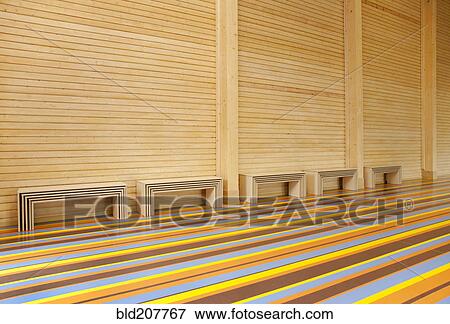 Stock Photo - Colorful Gymnasium Floor. Fotosearch