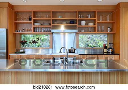 Counter tops and sink in kitchen View Large Photo Image Stock Image - Counter tops and sink in kitchen. Fotosearch