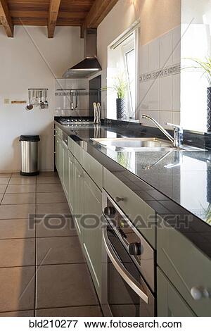 Stock Photo - Counter tops in modern kitchen. Fotosearch