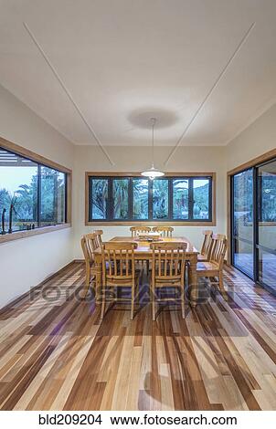 Picture - Dining table and chairs in hotel dining room. Fotosearch