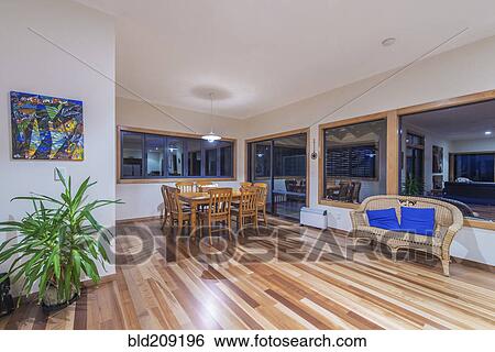 Dining table and chairs in lodge breakfast nook View Large Photo Image Stock Photograph - Dining table and chairs in lodge breakfast nook. Fotosearch