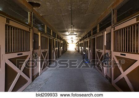 Stock Image - Doors in horse stable. Fotosearch