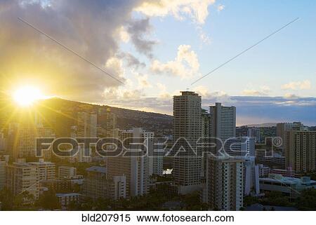 Downtown Cityscape at Sunrise View Large Photo Image Stock Photography - Downtown Cityscape at Sunrise. Fotosearch