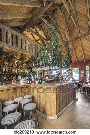 Empty bar and stools in restaurant View Large Photo Image Stock Image - Empty bar and stools in restaurant. Fotosearch
