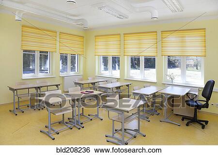 Stock Photograph - Empty classroom. Fotosearch
