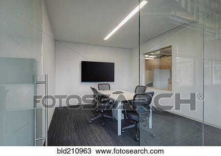 Stock Image - Empty meeting room in office. Fotosearch