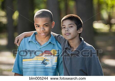 Picture - Friends standing together. Fotosearch