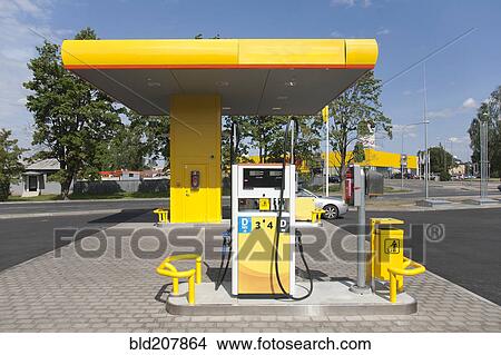 Picture - Fuel Pump at a Gas Station. Fotosearch