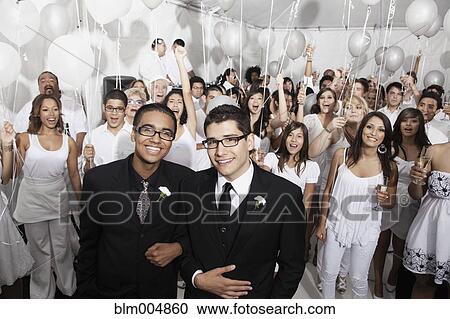 Gay married couple enjoying wedding reception View Large Photo Image Stock Image - Gay married couple enjoying wedding reception. Fotosearch