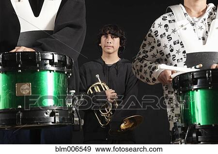 Stock Photo - High school marching band. Fotosearch