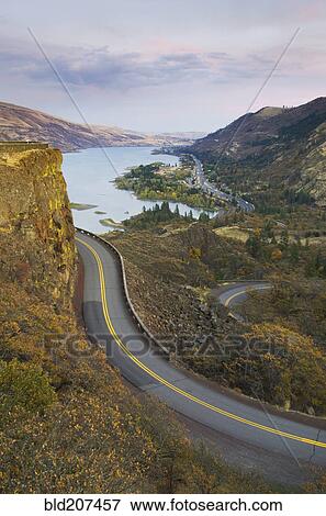 Stock Photo - Historic Columbia River Highway. Fotosearch