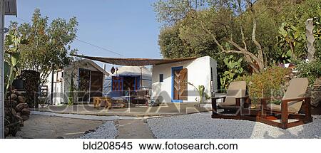 Stock Photography - Holiday resort in Andalucia, with cactus and olive trees. Fotosearch