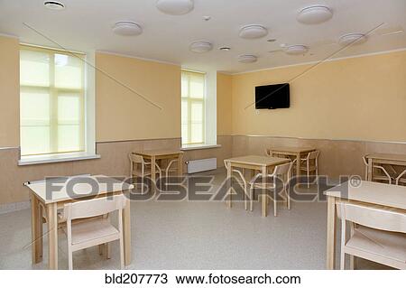 Stock Image - Hospital Room With Tables and Chairs. Fotosearch