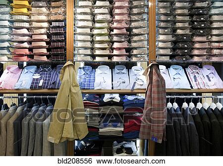 Stock Photograph - Italian men's fashion shop. Fotosearch