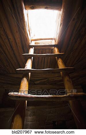 Ladder of a Native American Cliff Dwelling View Large Photo Image Stock Photo - Ladder of a Native American Cliff Dwelling. Fotosearch