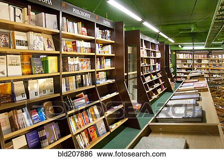 Stock Photograph - Large Bookstore Interior. Fotosearch