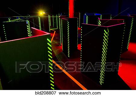 Laser game area View Large Photo Image Stock Photo - Laser game area. Fotosearch