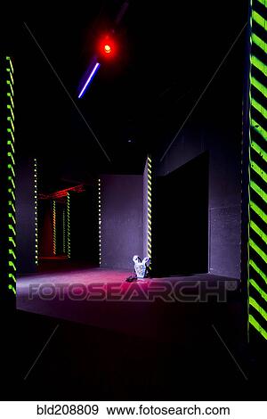 Laser game area View Large Photo Image Stock Photo - Laser game area. Fotosearch