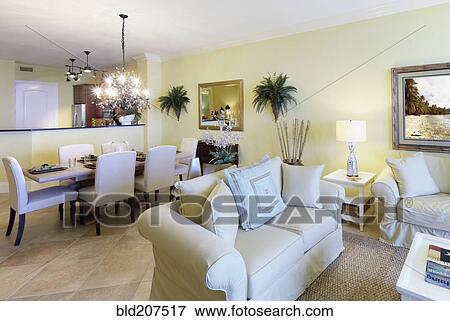 Living room and dining room View Large Photo Image Stock Photo - Living room and dining room. Fotosearch