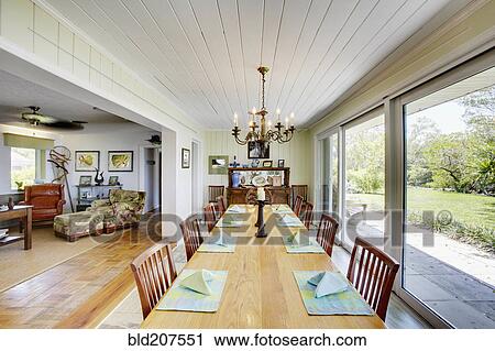 Stock Image - Luxury dining room. Fotosearch