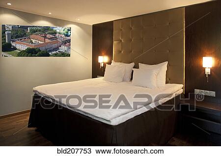 Stock Image - Luxury Hotel Bed. Fotosearch