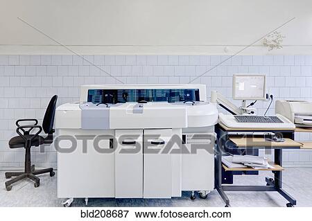 Stock Photo - Machinery in blood test laboratory. Fotosearch