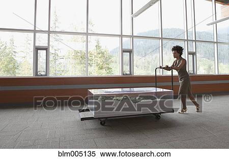 Mixed race businesswoman pushing development model View Large Photo Image Stock Photography - Mixed race businesswoman pushing development model. Fotosearch