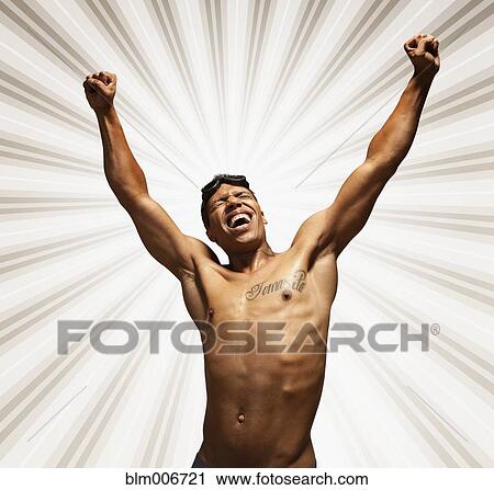 Mixed race man with tattoo and swimming goggles, cheering View Large Photo Image Stock Image - Mixed race man with tattoo and swimming goggles, cheering. Fotosearch