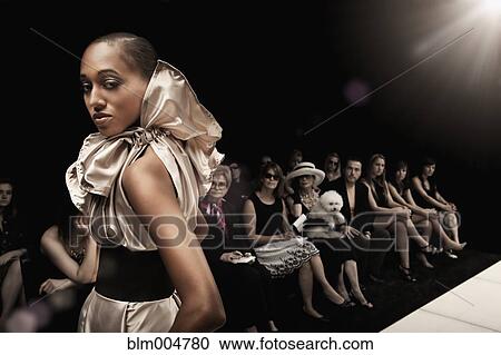 Mixed race model on runway in fashion show View Large Photo Image Stock Image - Mixed race model on runway in fashion show. Fotosearch