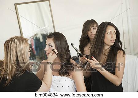 Picture - Models preparing for fashion show. Fotosearch
