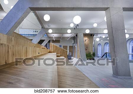 Modern building interior View Large Photo Image Stock Photo - Modern building interior. Fotosearch