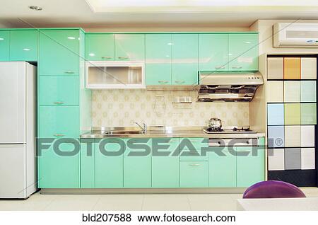 Modern kitchen View Large Photo Image Stock Photo - Modern kitchen. Fotosearch