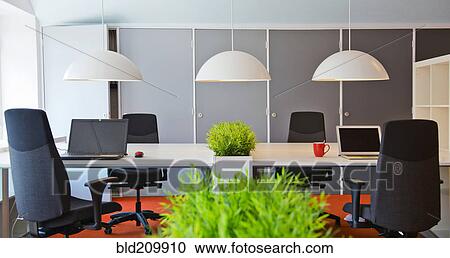 Stock Image - Modern workstation area in office. Fotosearch
