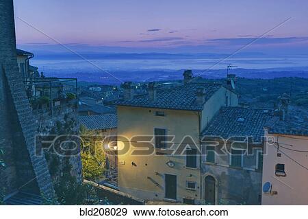 Stock Photo - Montepulciano at Dawn. Fotosearch