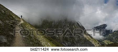 Picture - Mountain path, Mt. Blanc, Switzerland. Fotosearch