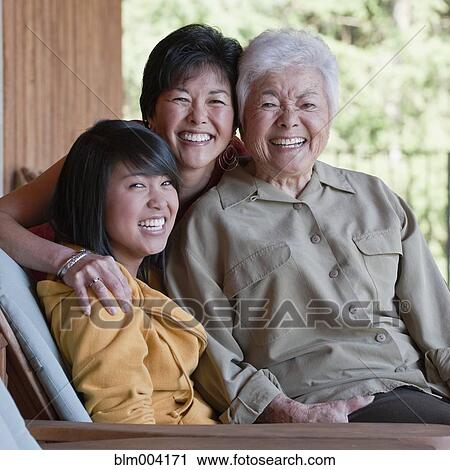 Multi-generation Japanese women smiling View Large Photo Image Stock Image - Multi-generation Japanese women smiling. Fotosearch