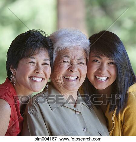 Stock Photo - Multi-generation Japanese women. Fotosearch