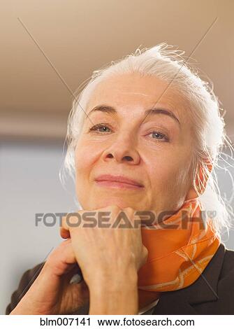 Stock Image - Pensive Caucasian woman. Fotosearch