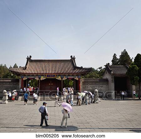 People visiting Chinese plaza View Large Photo Image Stock Photography - People visiting Chinese plaza. Fotosearch