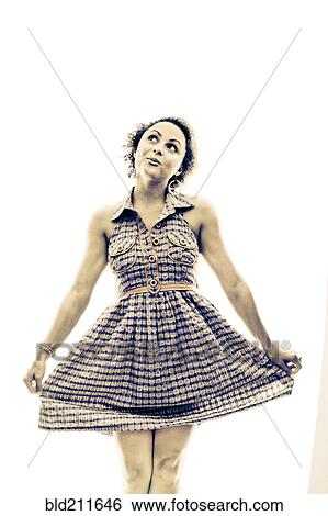 Portrait of woman in dress View Large Photo Image Stock Photograph - Portrait of woman in dress. Fotosearch