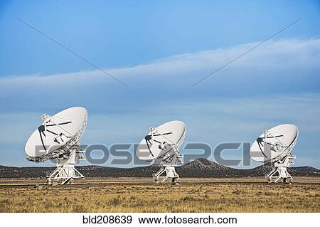 Radio telescopes in the landscape in New Mexico View Large Photo Image Stock Photo - Radio telescopes in the landscape in New Mexico. Fotosearch