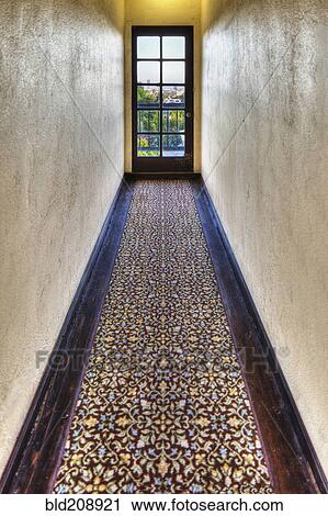 Stock Image - Retro style apartment block on Sunset Boulevard. Fotosearch