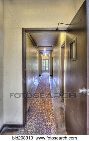 Stock Photo - Retro style apartment block on Sunset Boulevard. Fotosearch